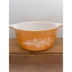 Pyrex 474 B Butterfly Gold 1.5 qt Oval Cinderella VTG Casserole Dish NO LID